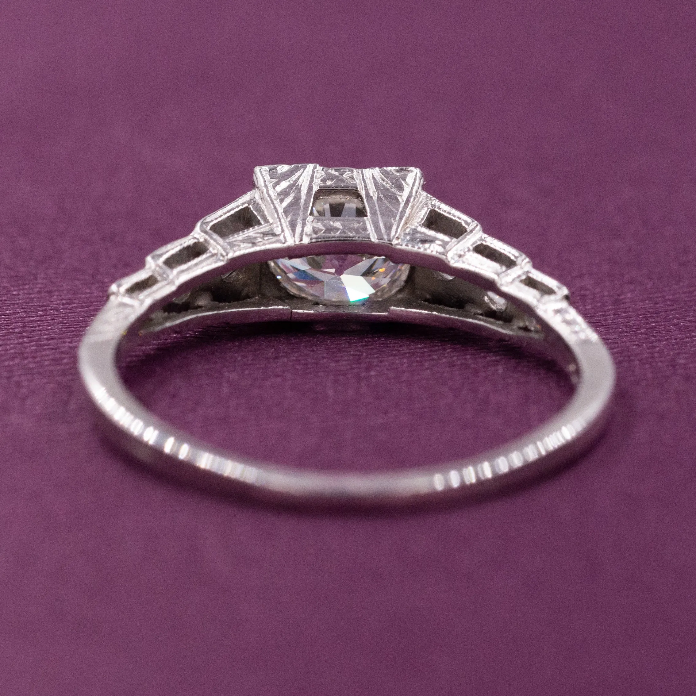 1.04 Carat Old European-Cut Diamond Ring c. 1920s