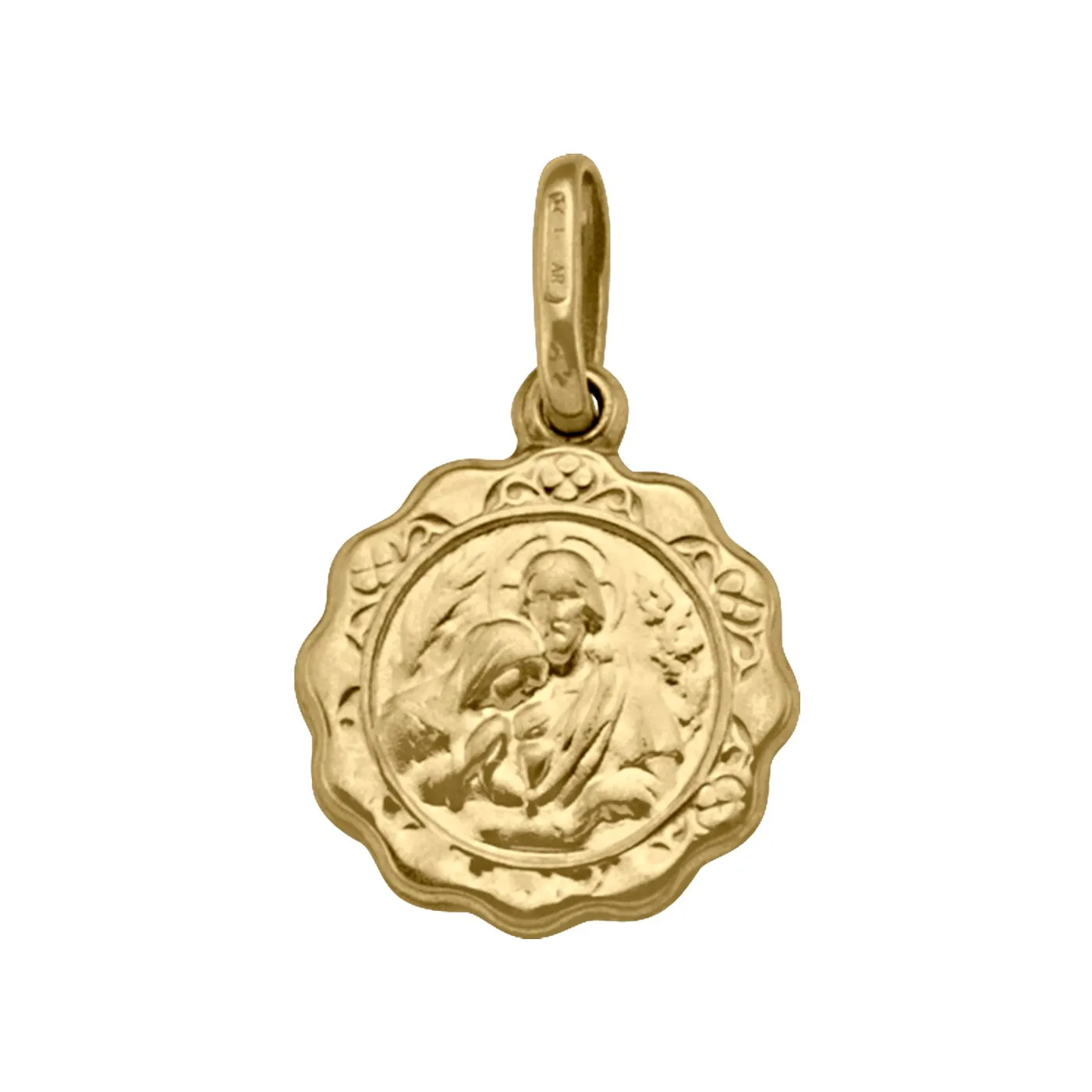 (10K ,14K, 18K) Yellow Gold (12.5mm) Communion Medallion Pendant