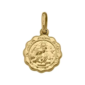 (10K ,14K, 18K) Yellow Gold (12.5mm) Communion Medallion Pendant