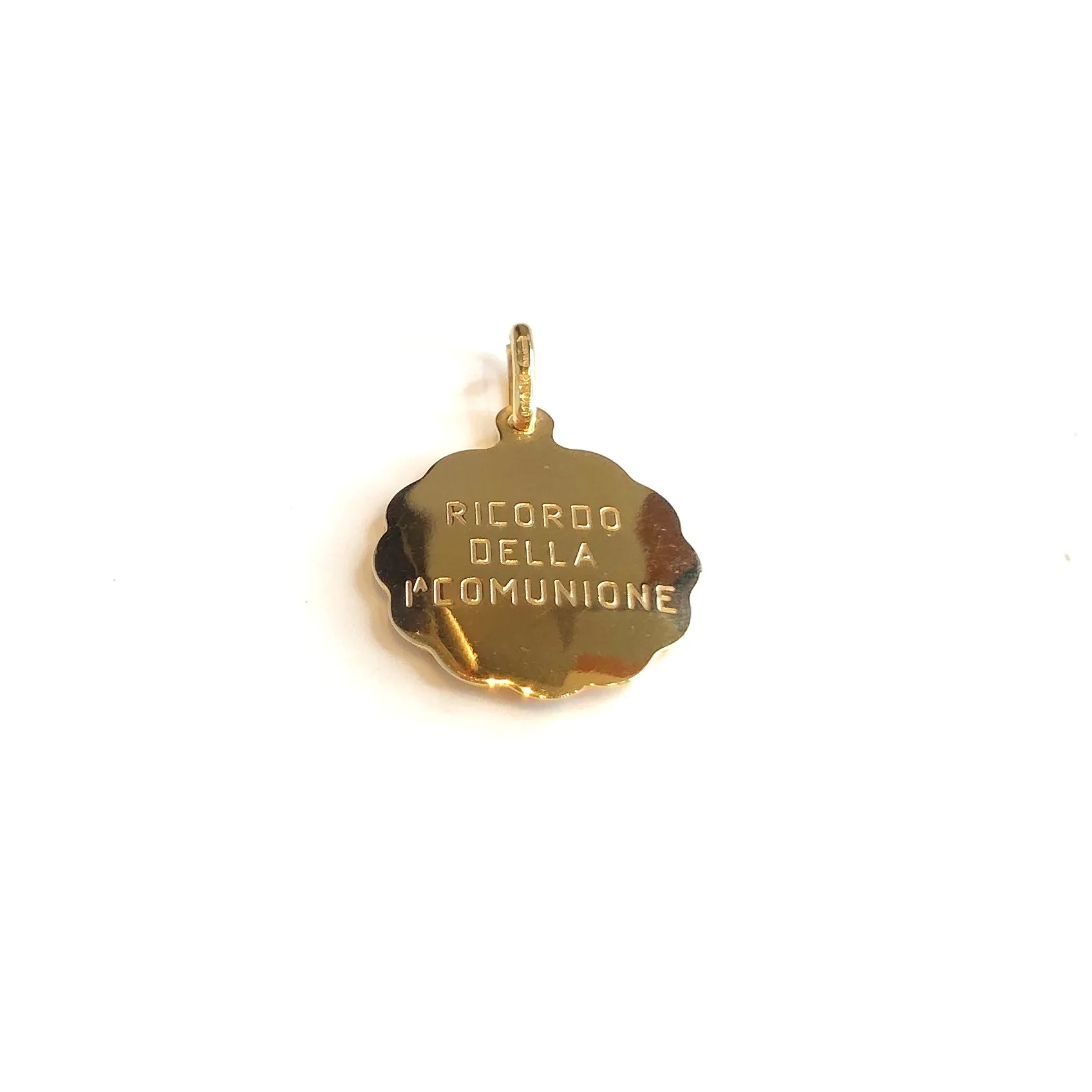 (10K ,14K, 18K) Yellow Gold (12.5mm) Communion Medallion Pendant