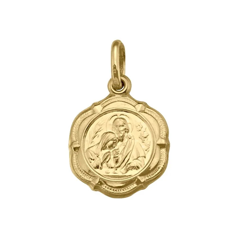 (10K ,14K, 18K) Yellow Gold (13.5mm) Communion Medallion Pendant