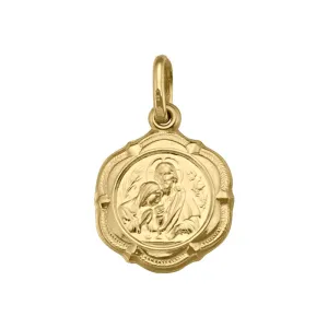(10K ,14K, 18K) Yellow Gold (13.5mm) Communion Medallion Pendant