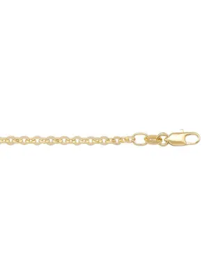 10k, 14k Yellow Gold Cable 2.4 mm Italian Chain