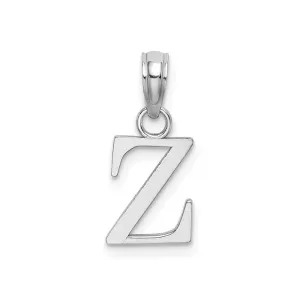 10K (White, Yellow) Gold Polished Block Initial Z Pendant