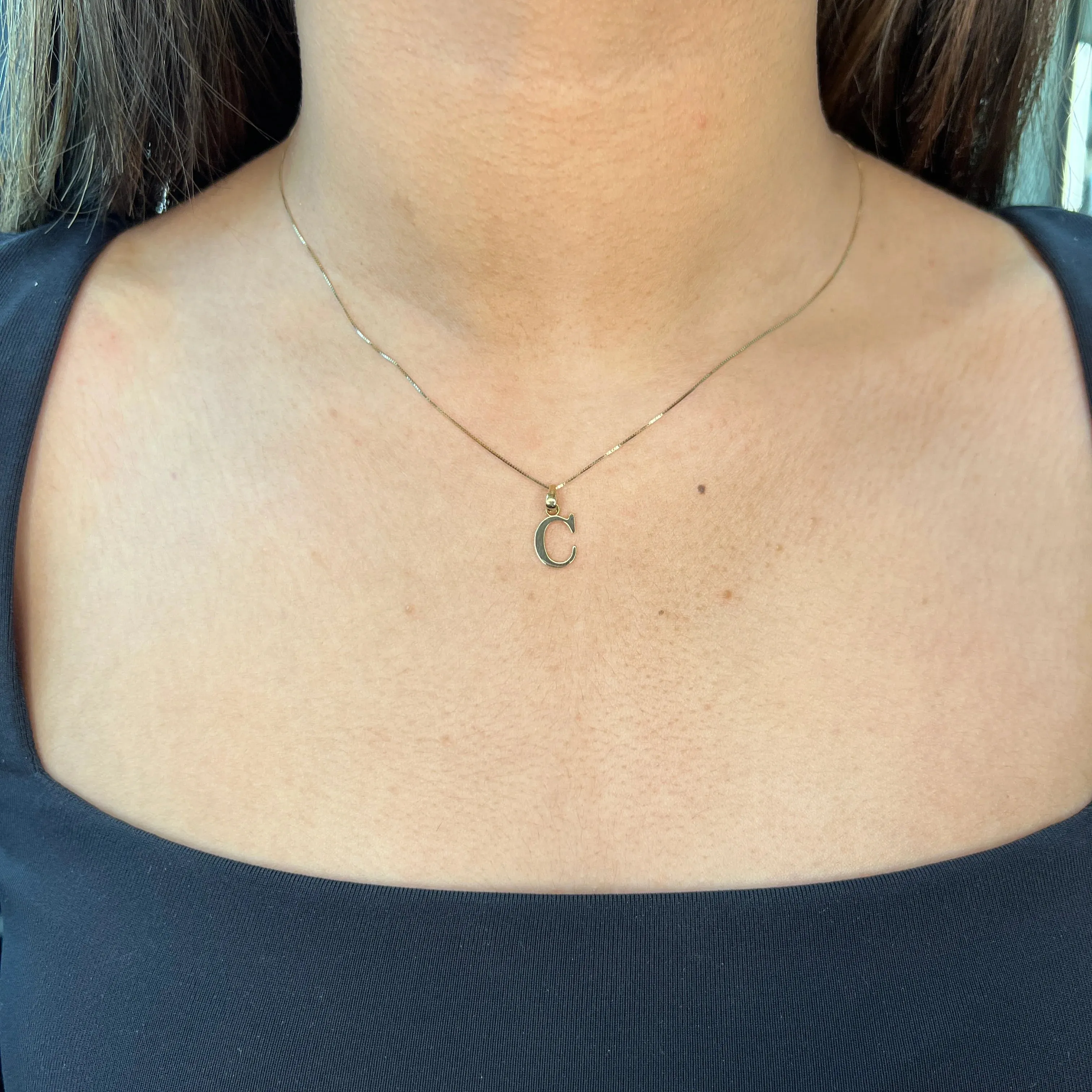 10K (White, Yellow) Gold Polished Block Initial Z Pendant