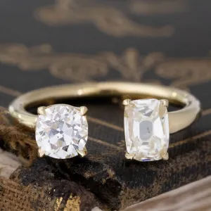 1.17ctw Old European & Peruzzi Cut Diamond Toi et Moi