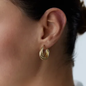 14k Gold Hoop Earrings Tria Sweet Hoop Earrings