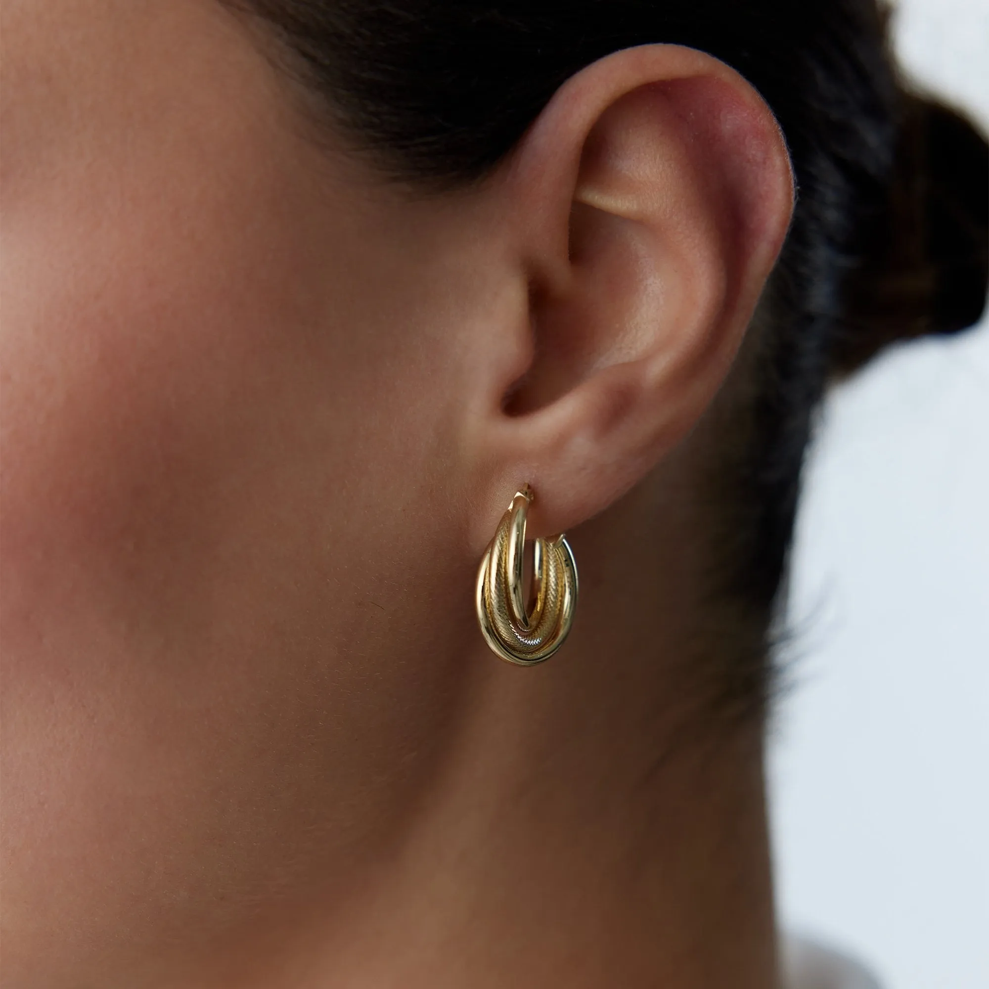 14k Gold Hoop Earrings Tria Sweet Hoop Earrings