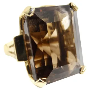 14K Gold Topaz Crown Cocktail Ring