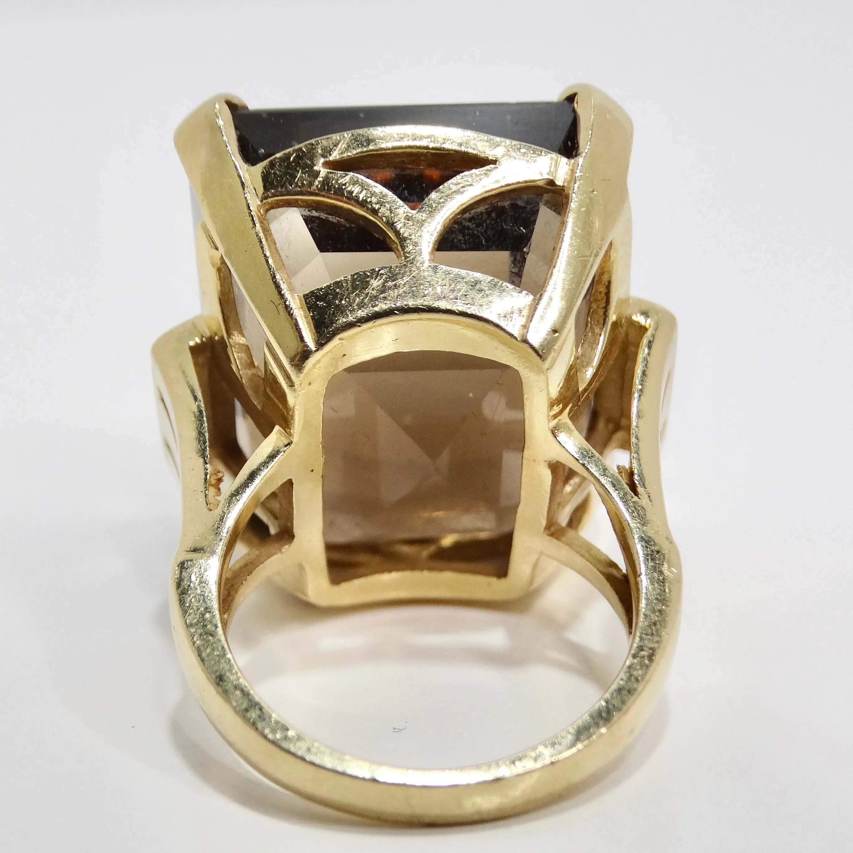 14K Gold Topaz Crown Cocktail Ring