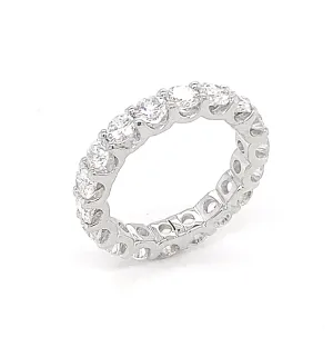 14k White Gold Diamond Eternity Band Size 5.25 TDW = 2.90 Ct / G Color / VS