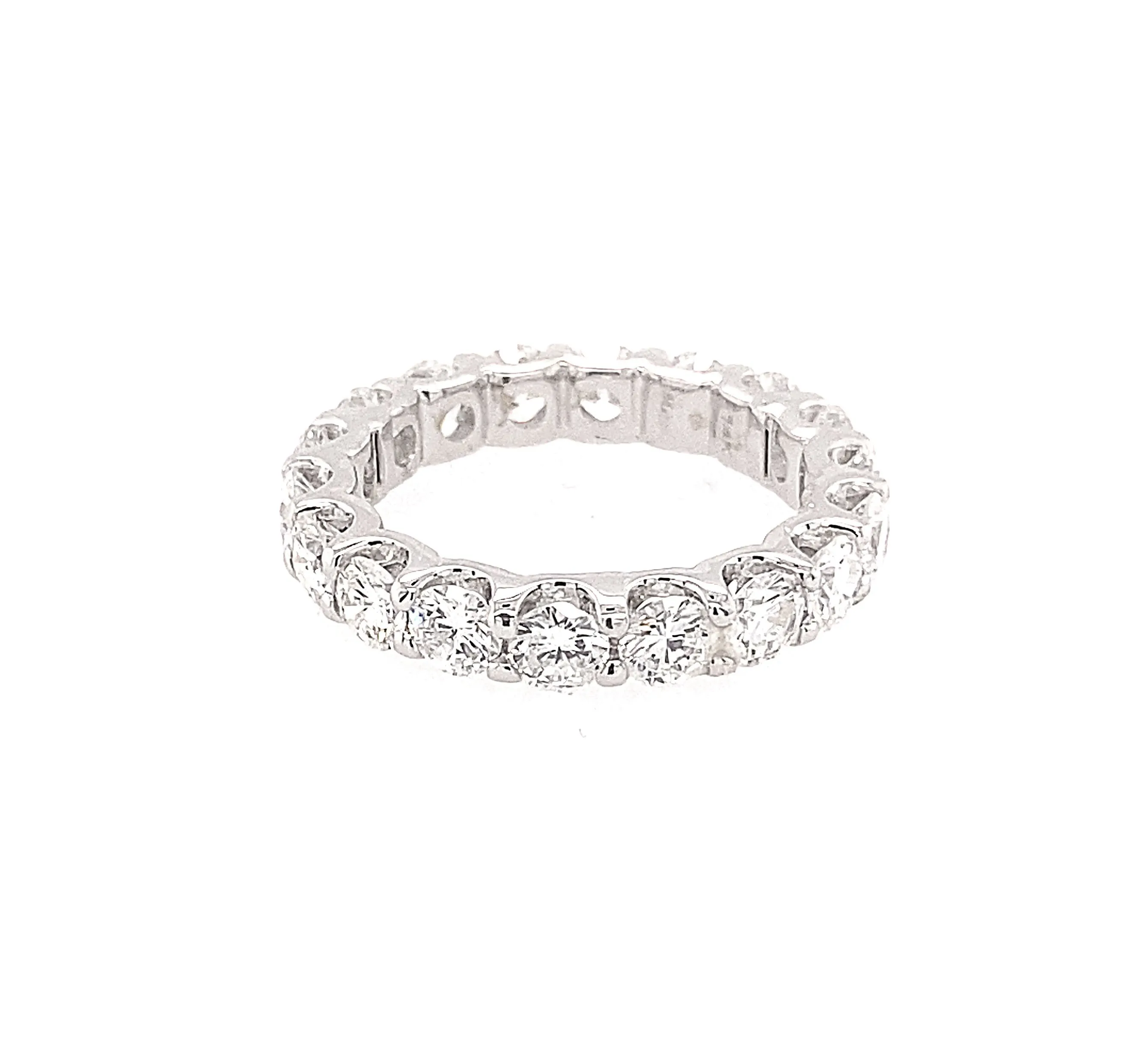14k White Gold Diamond Eternity Band Size 5.25 TDW = 2.90 Ct / G Color / VS