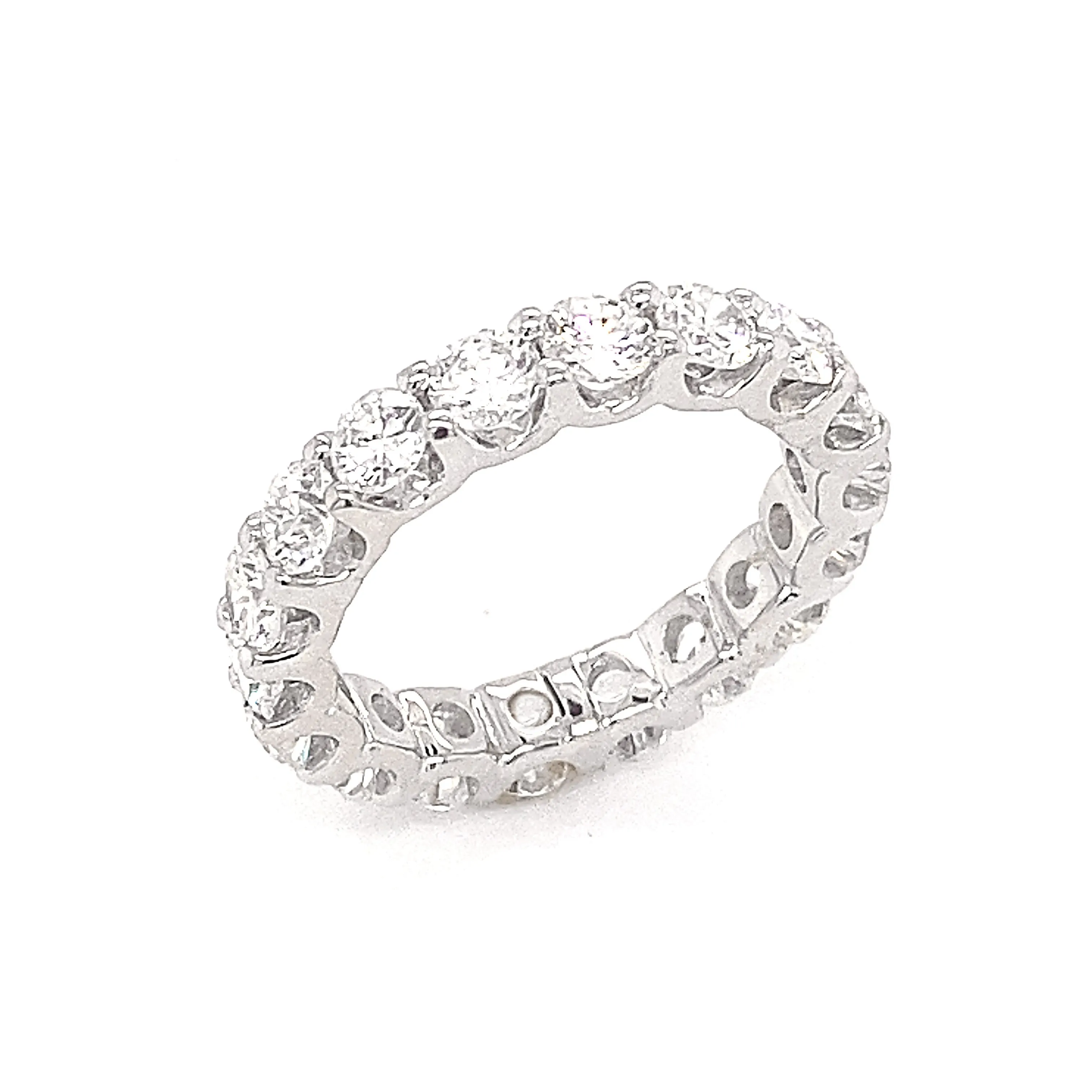 14k White Gold Diamond Eternity Band Size 5.25 TDW = 2.90 Ct / G Color / VS