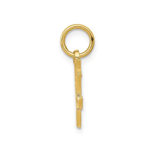 14K Yellow Gold Sweet 16 Script Charm Pendant