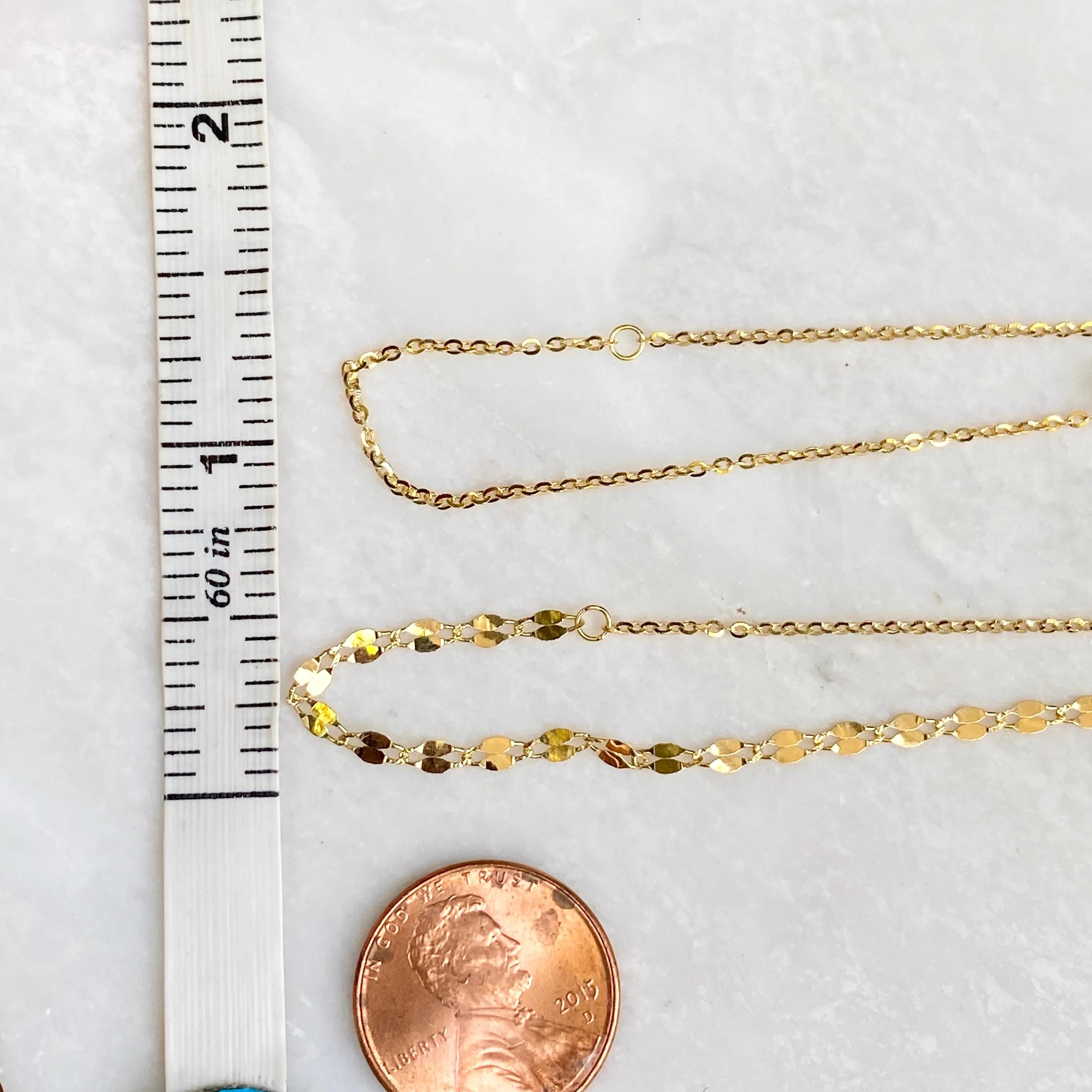 14KT Yellow Gold Diamond-Cut Link Choker Necklace