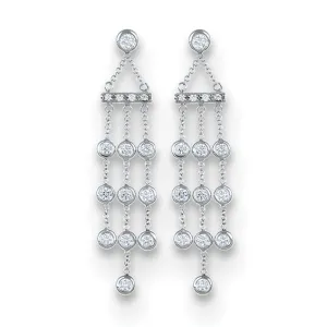 18 Karat White Gold Diamond Chandelier Earrings
