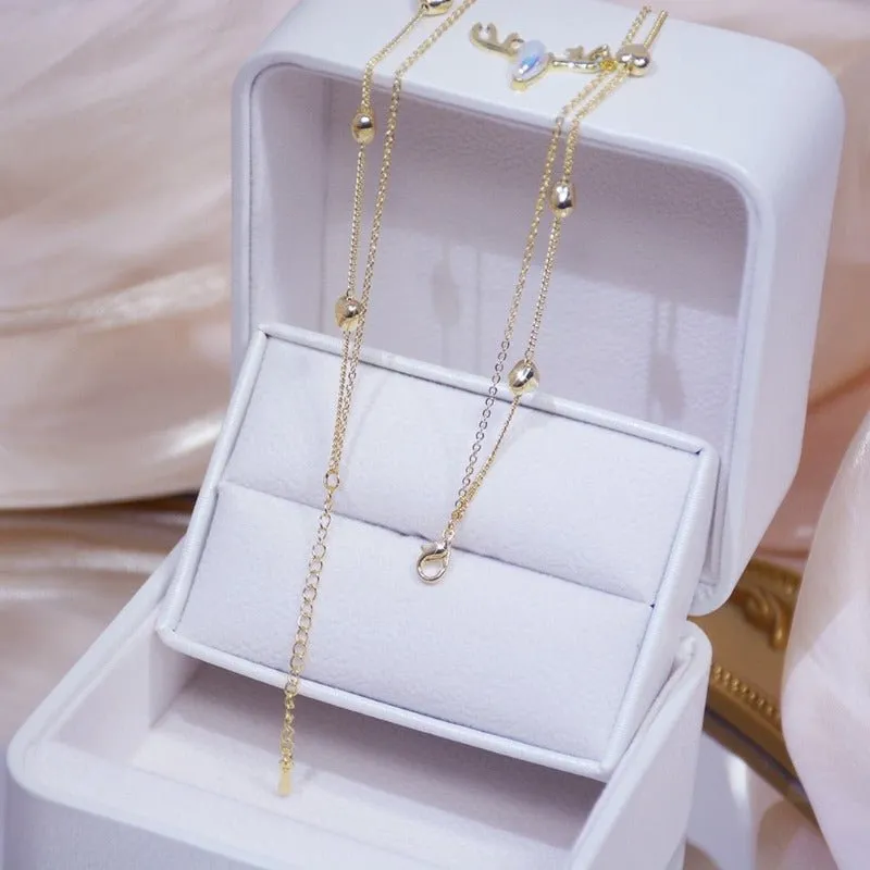 18K Gold Bee Pendant Necklace Women Anniverssary Fine Jewelry