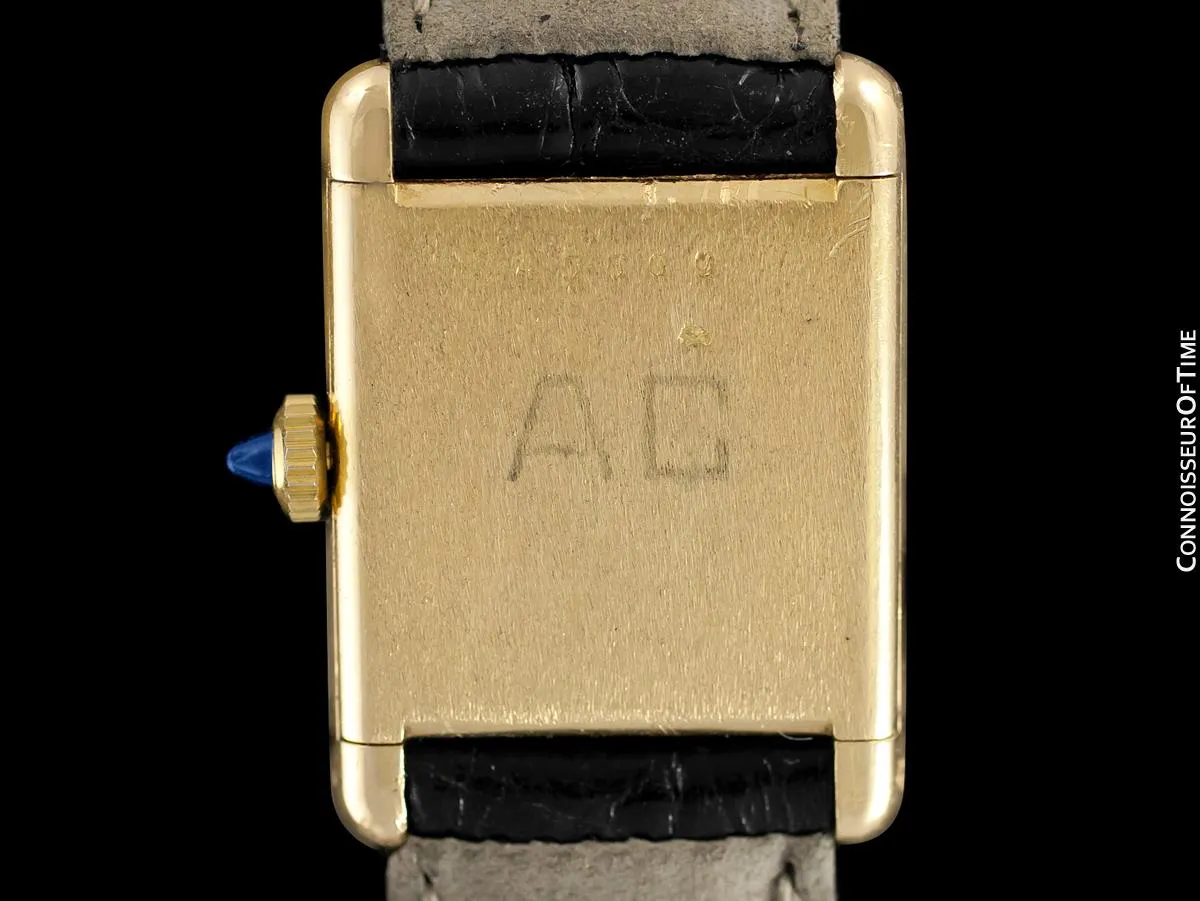 1940's Cartier Vintage Ladies "Collection Privee" Level Special Tank Watch - Solid 18K Gold