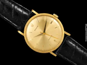 1959 Rolex Precision Full Size Vintage Mens Handwound Dress Watch - 18K Gold