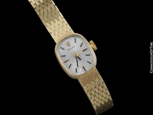 1960's Rolex Vintage Ladies Bracelet Dress Watch - 14K Gold