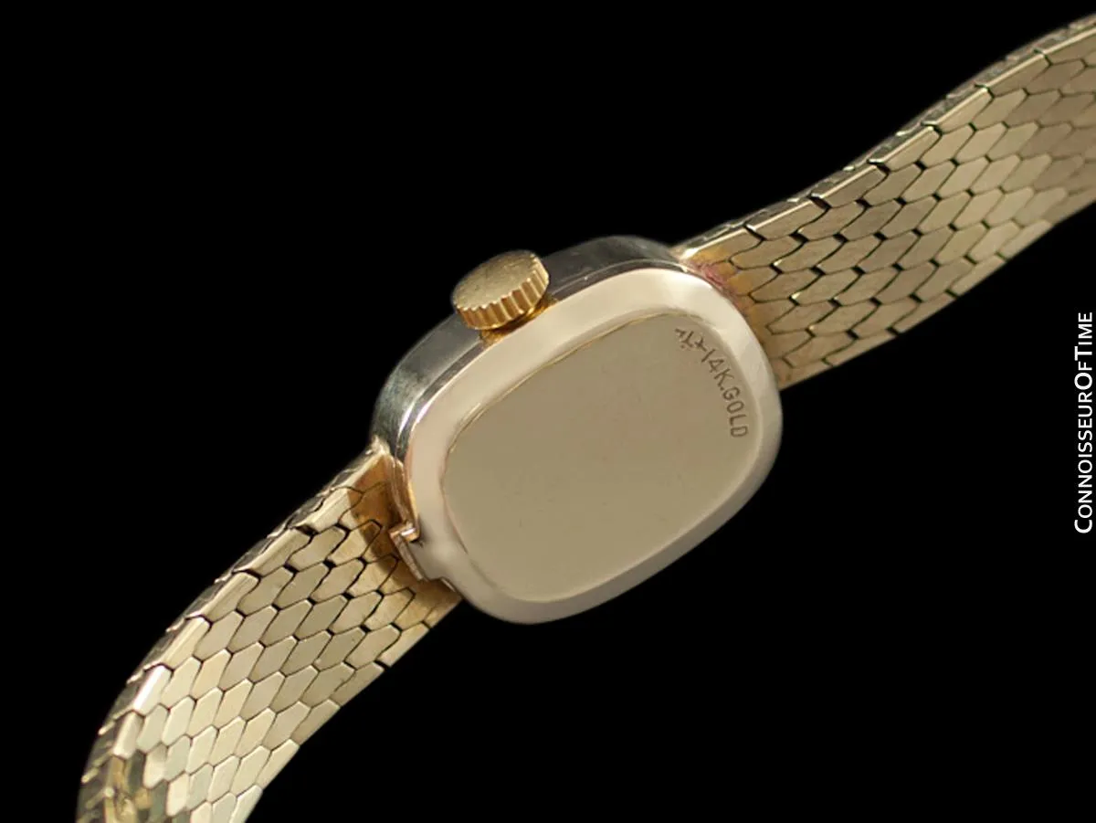 1960's Rolex Vintage Ladies Bracelet Dress Watch - 14K Gold