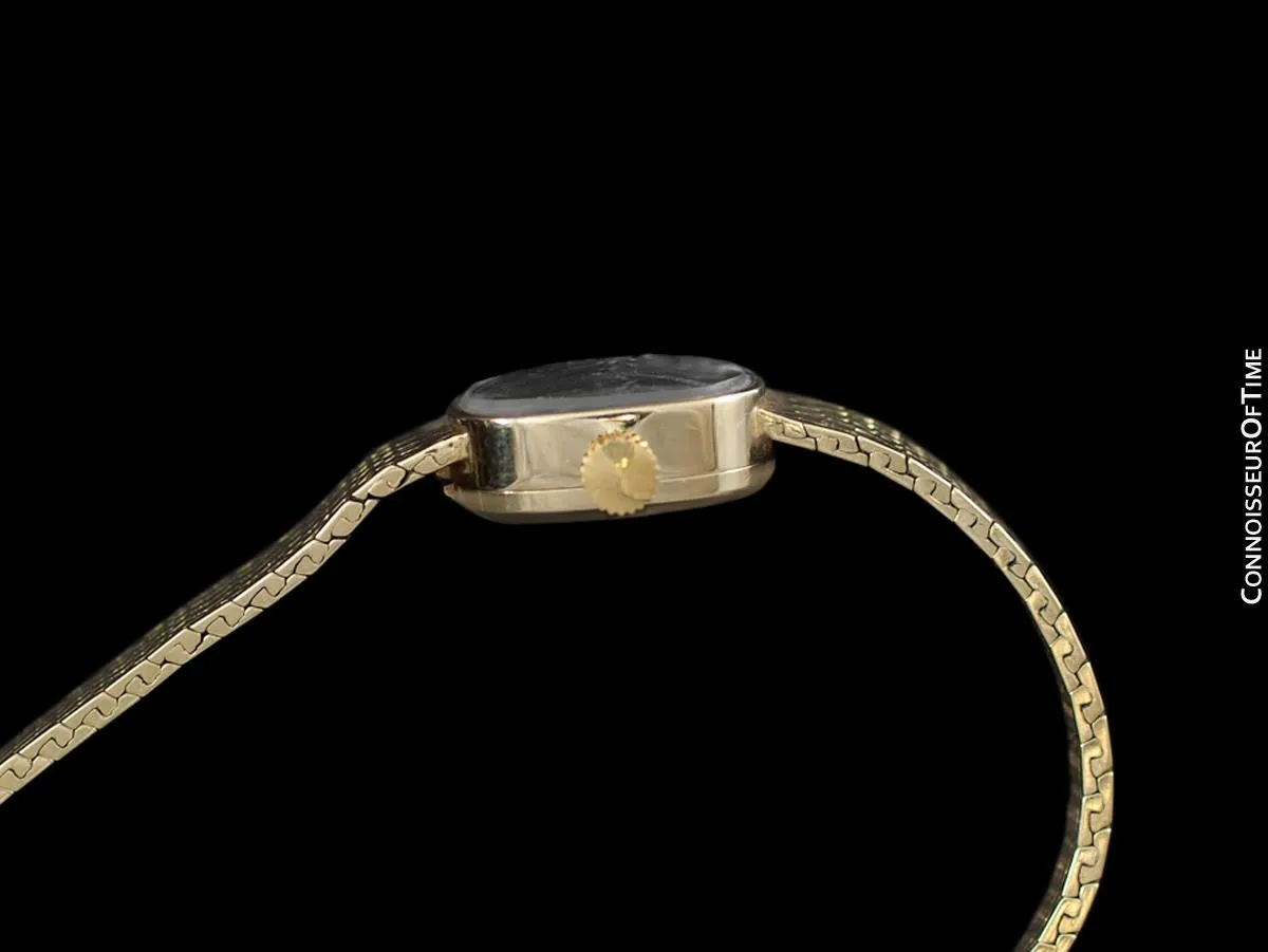 1960's Rolex Vintage Ladies Bracelet Dress Watch - 14K Gold