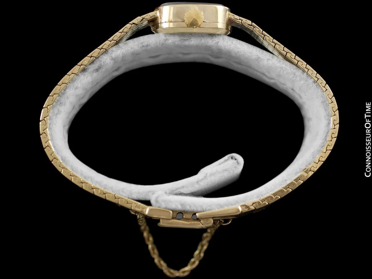 1960's Rolex Vintage Ladies Bracelet Dress Watch - 14K Gold