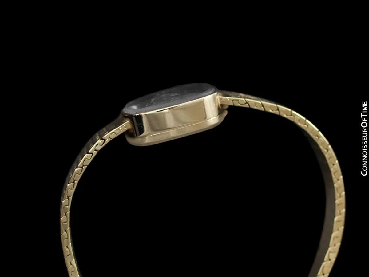 1960's Rolex Vintage Ladies Bracelet Dress Watch - 14K Gold