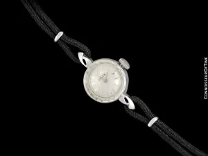1960's Rolex Vintage Ladies Dress Watch - 14K White Gold