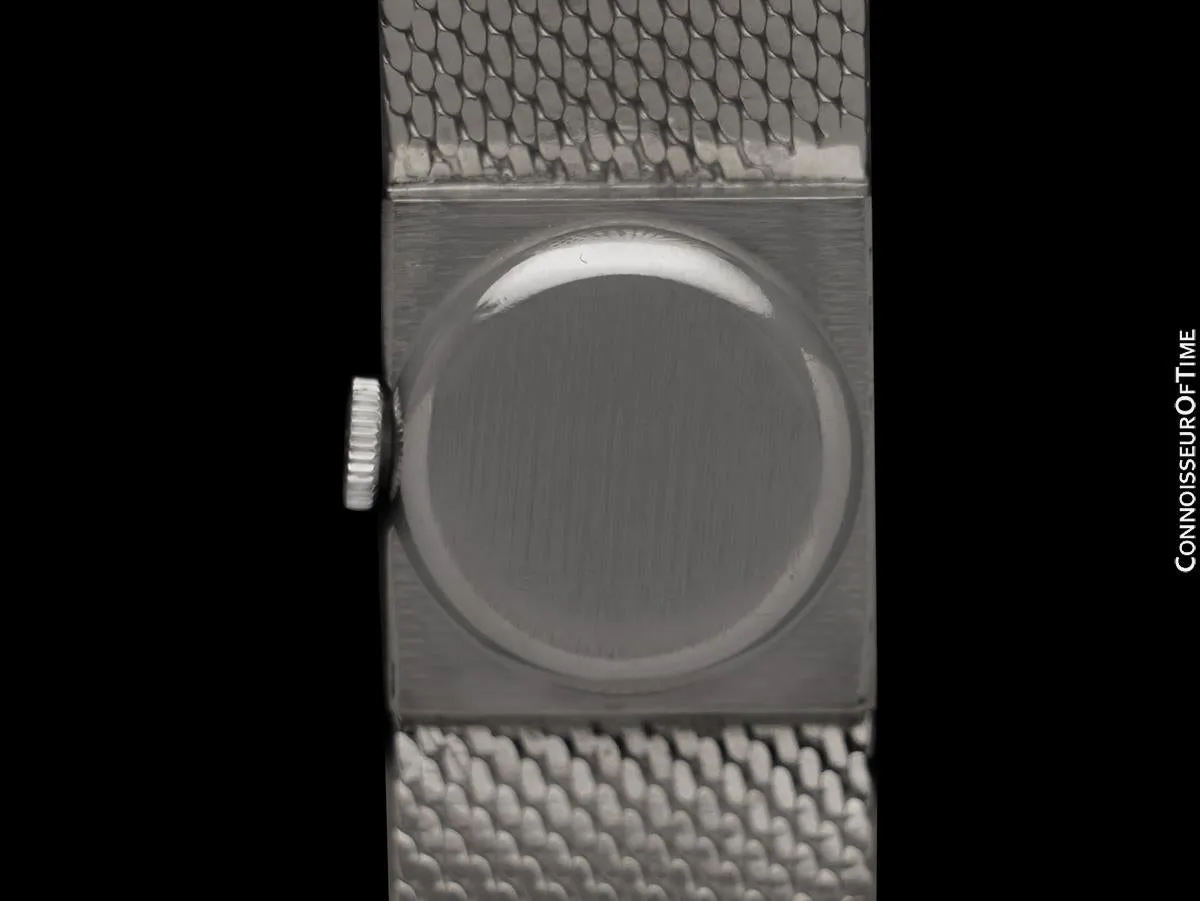 1969 Rolex Ladies Vintage Dress Bracelet Watch - 18K White Gold & Silver