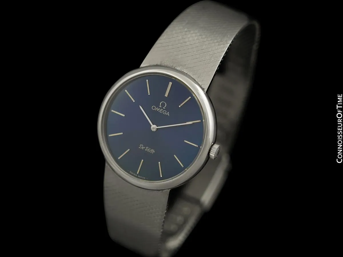1978 Omega De Ville Vintage Mens Dress Watch with Bracelet - Stainless Steel