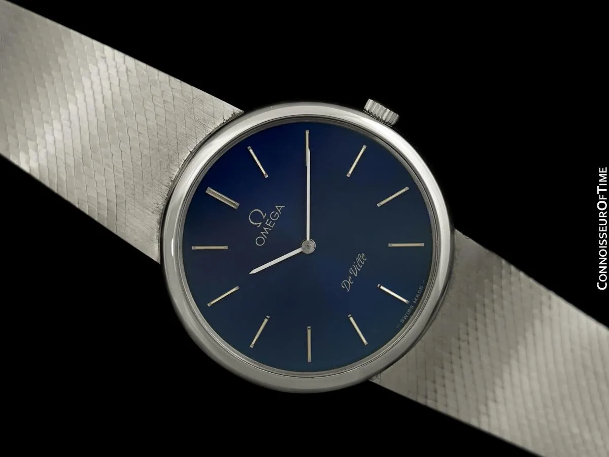 1978 Omega De Ville Vintage Mens Dress Watch with Bracelet - Stainless Steel