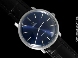 1980's Omega De Ville Vintage Mens Handwound Dress Watch - Stainless Steel