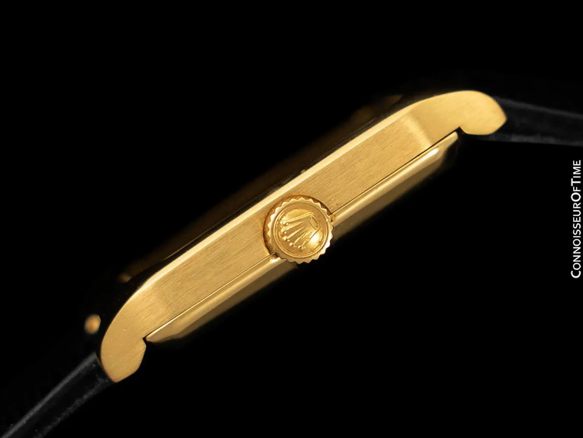 1989 Rolex Cellini Vintage Mens Midsize Dress Ref. 4131 18K Gold Watch - Papers & Tag