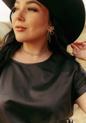 31053 C23 THREE LAYER, RHINESTONE CHOKER NECKLACE