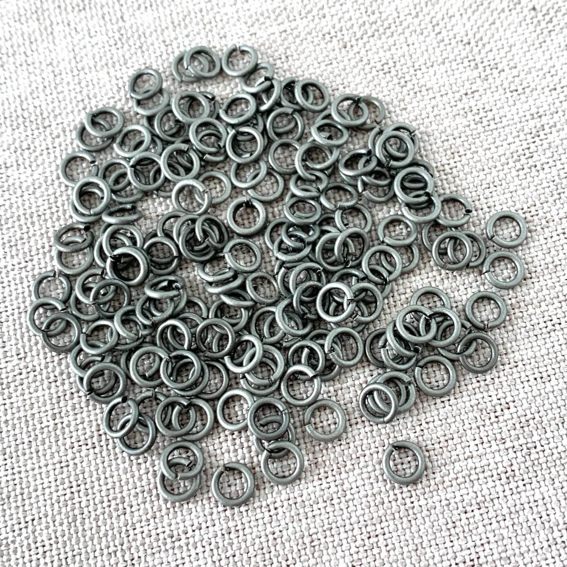4mm Matte Antique Silver Jump Rings - Jumprings - Matte Antique Silver Plated - Pack of 170