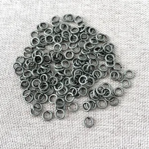 4mm Matte Antique Silver Jump Rings - Jumprings - Matte Antique Silver Plated - Pack of 170