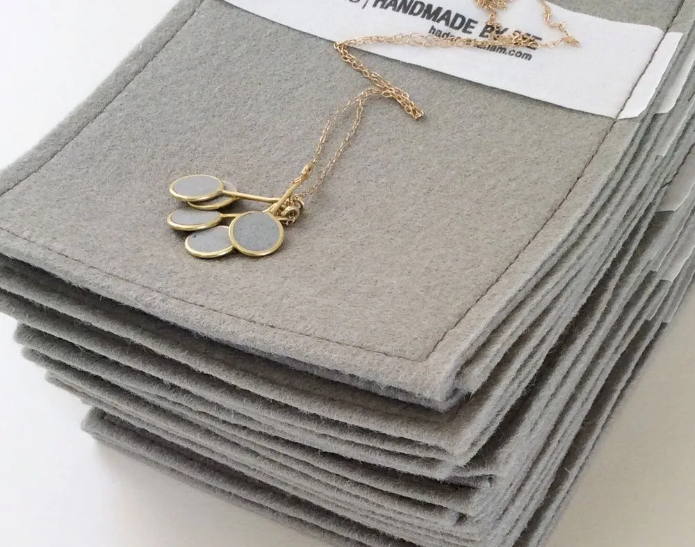5 Round Concrete Pendants Necklace