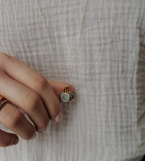 5 Round Concrete Pendants Necklace