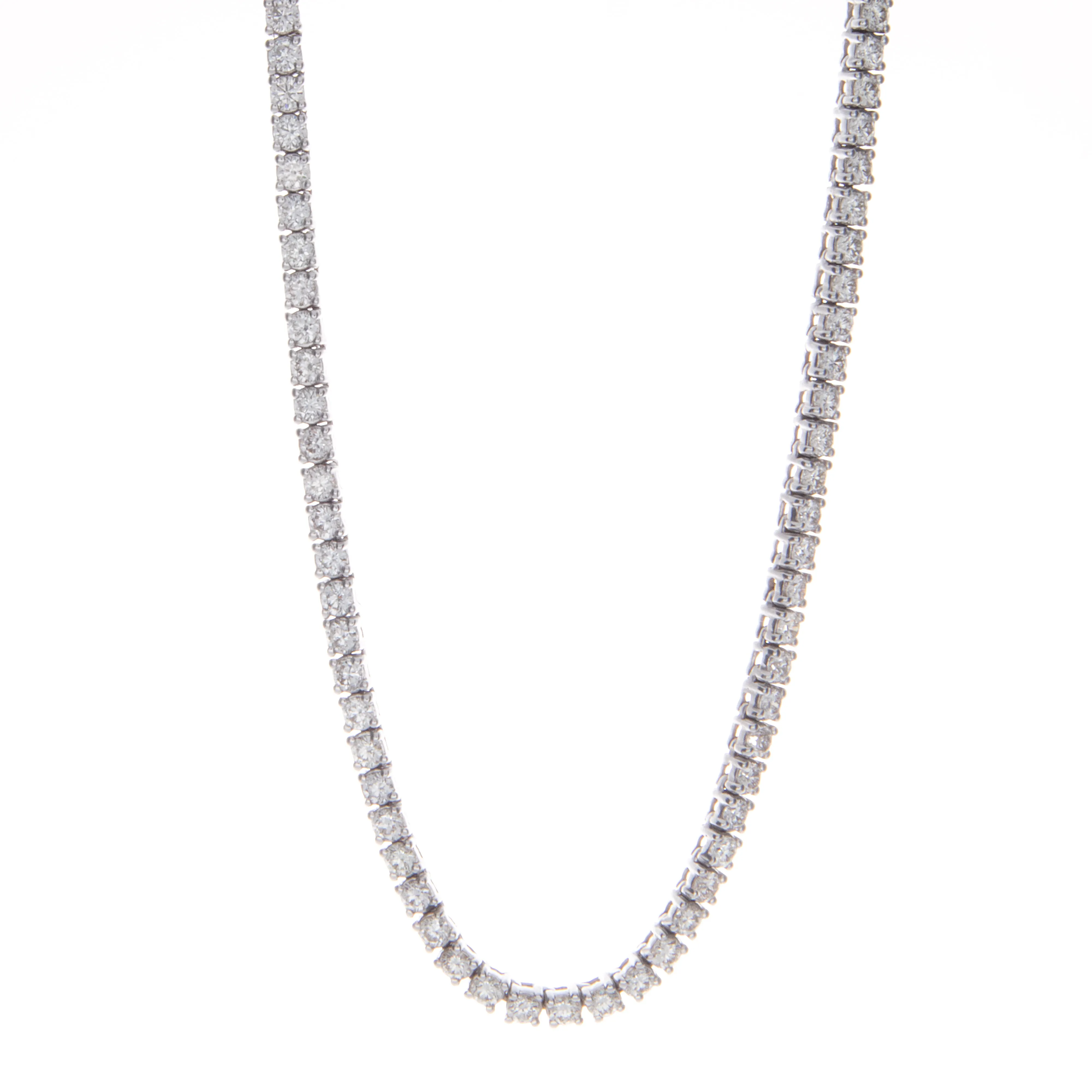 5.03ct 14k White Gold Diamond Choker Necklace
