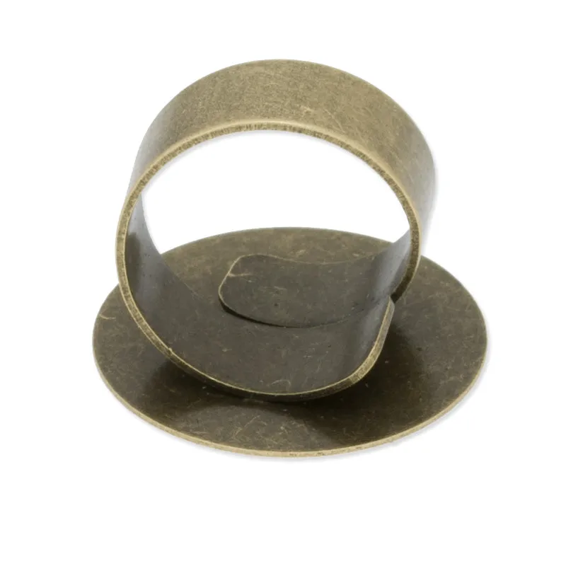 Adjustable antique bronze ring with 25mm Pad,20pcs/lot