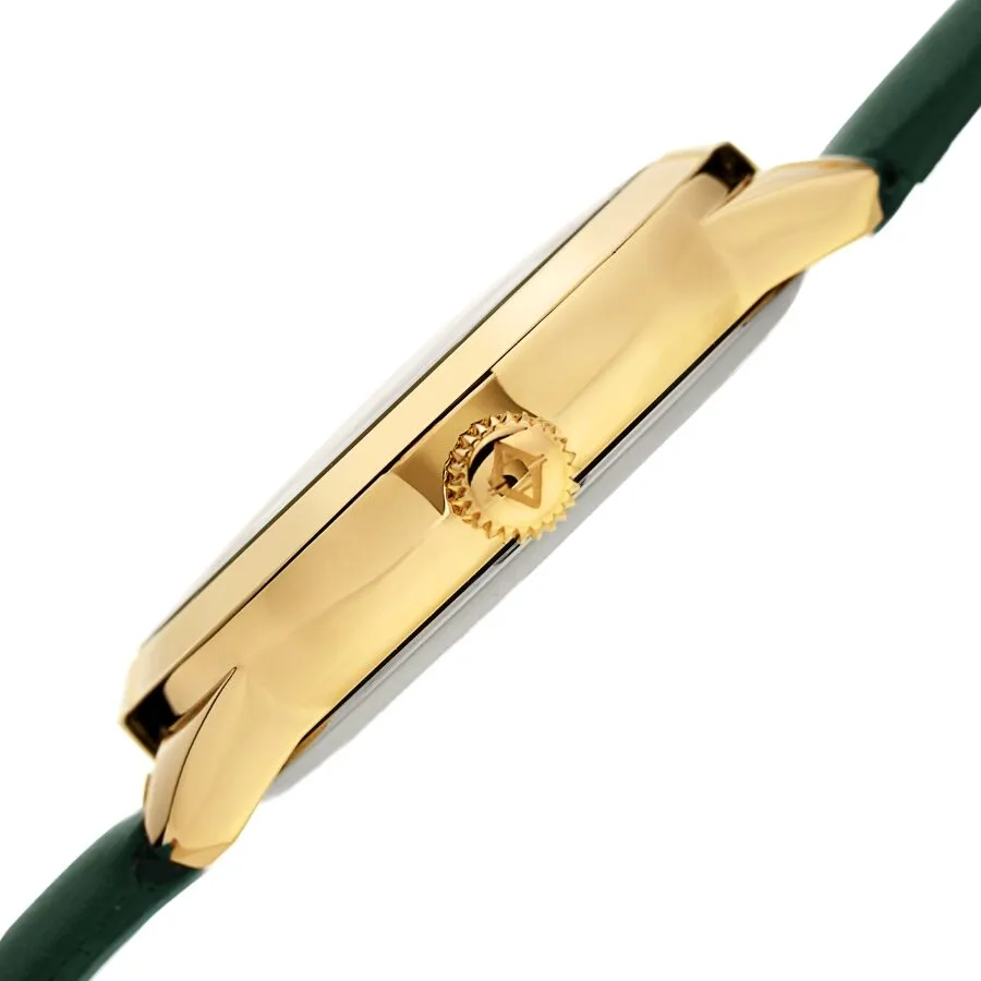 Akribos Xxiv Green Dial Green Leather Ladies Watch AK1089GN