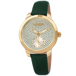 Akribos Xxiv Green Dial Green Leather Ladies Watch AK1089GN
