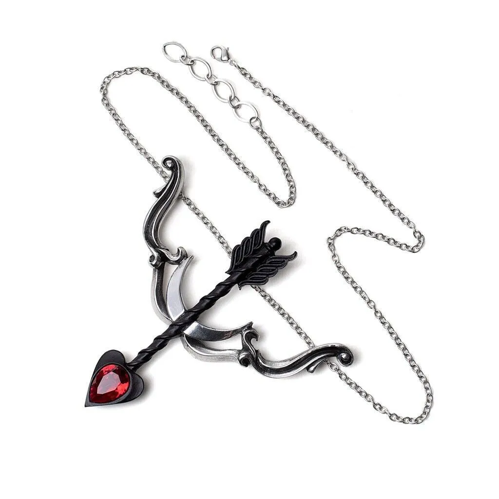 Alchemy Gothic P926 Desire Moi Necklace Pendant Bow& Arrow Heart Cupid Valentine