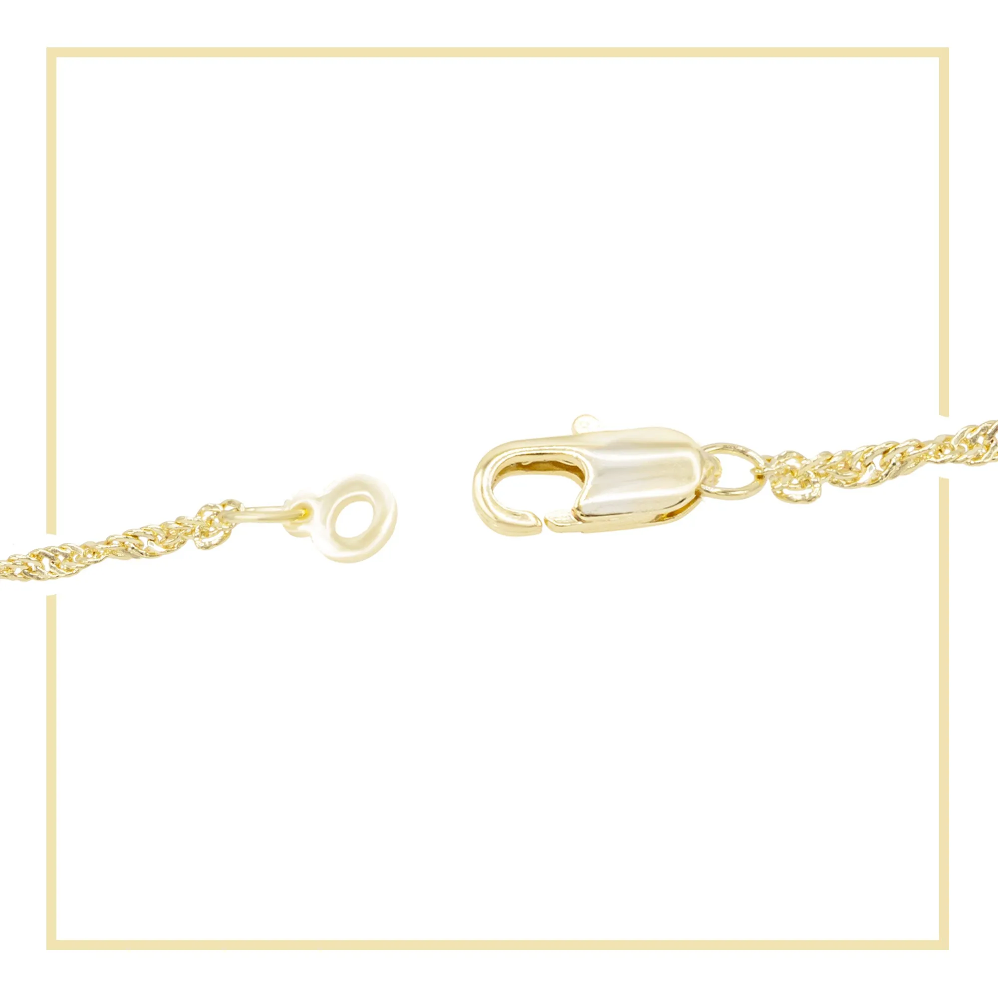 Alphabet A-Z Initial Letter CZ Pendant 14K Gold Filled Rope Chain Set 18" 20" 24" Women