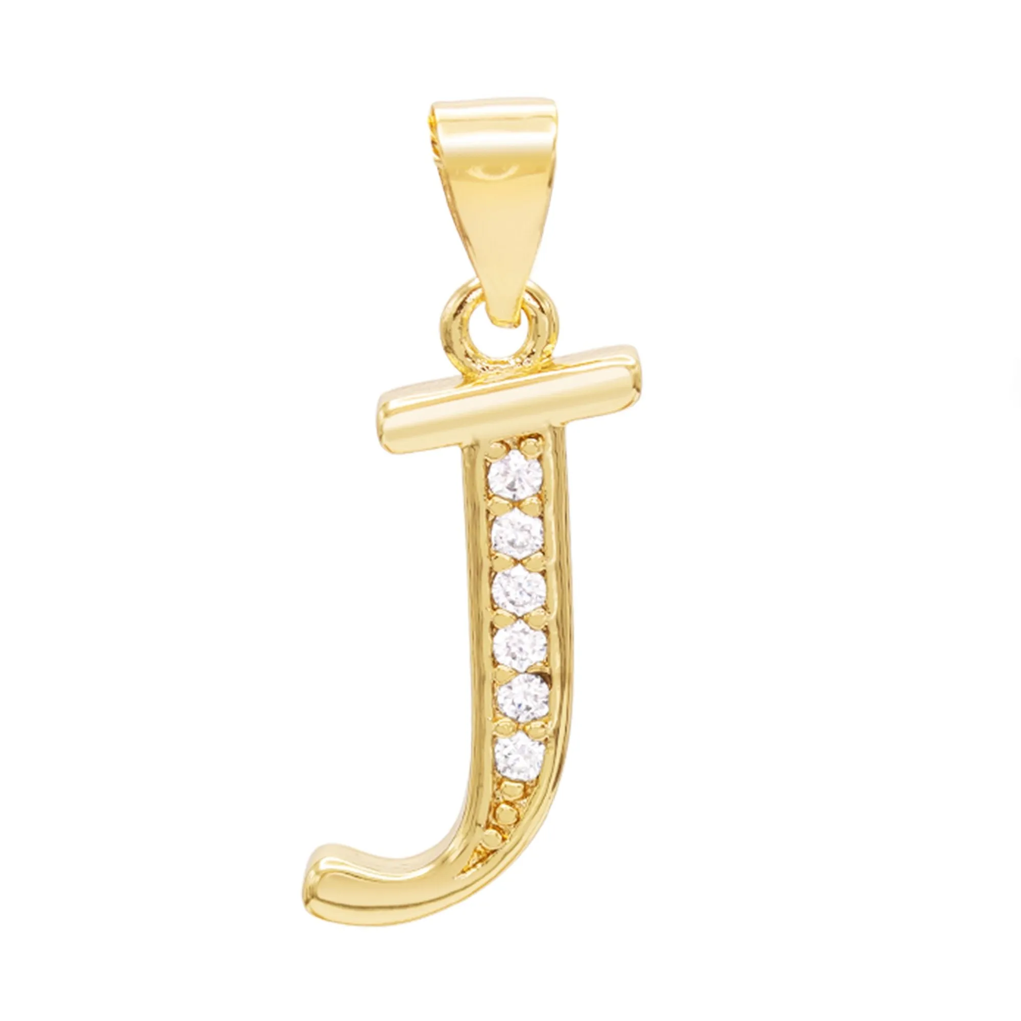 Alphabet A-Z Initial Letter CZ Pendant 14K Gold Filled Rope Chain Set 18" 20" 24" Women