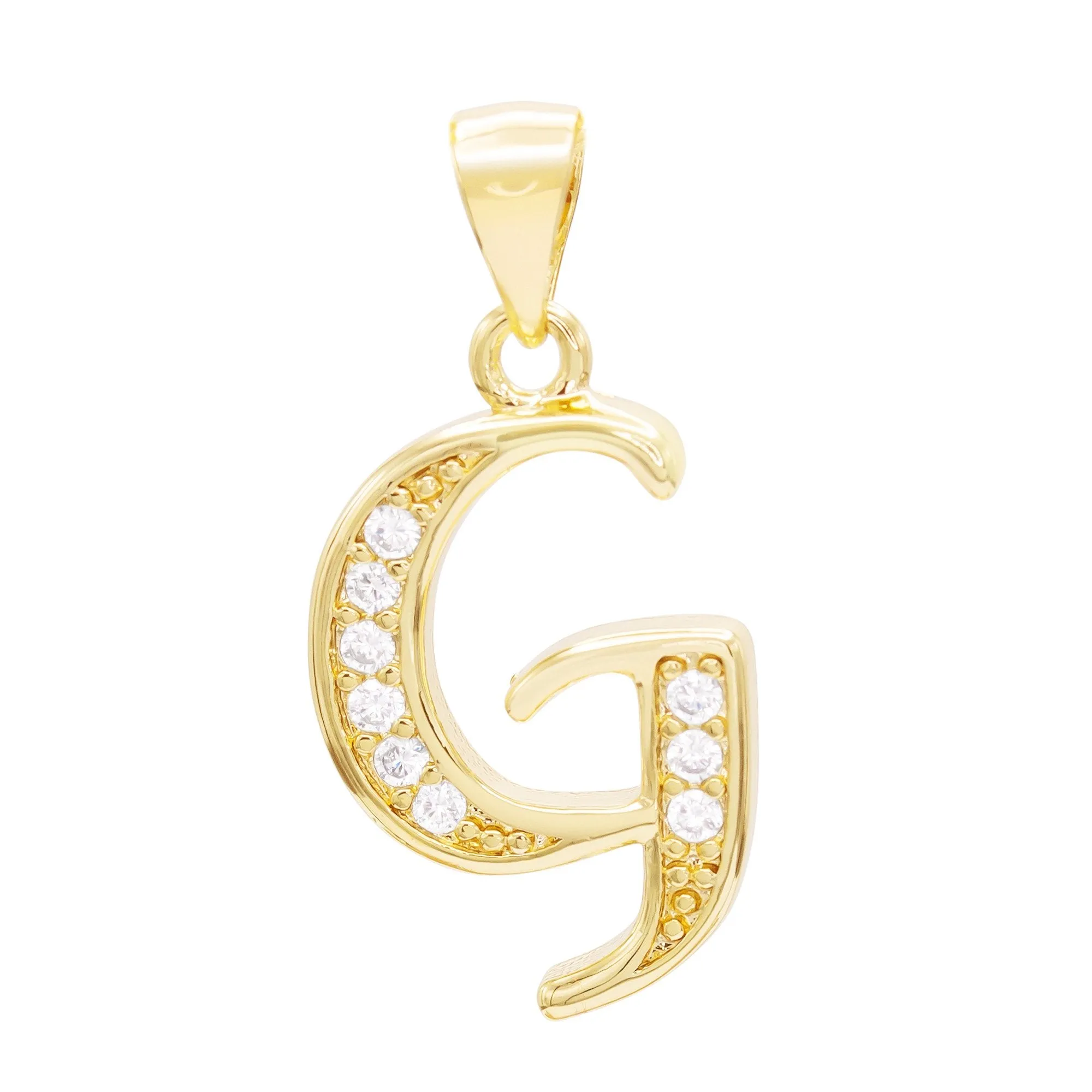 Alphabet A-Z Initial Letter CZ Pendant 14K Gold Filled Rope Chain Set 18" 20" 24" Women