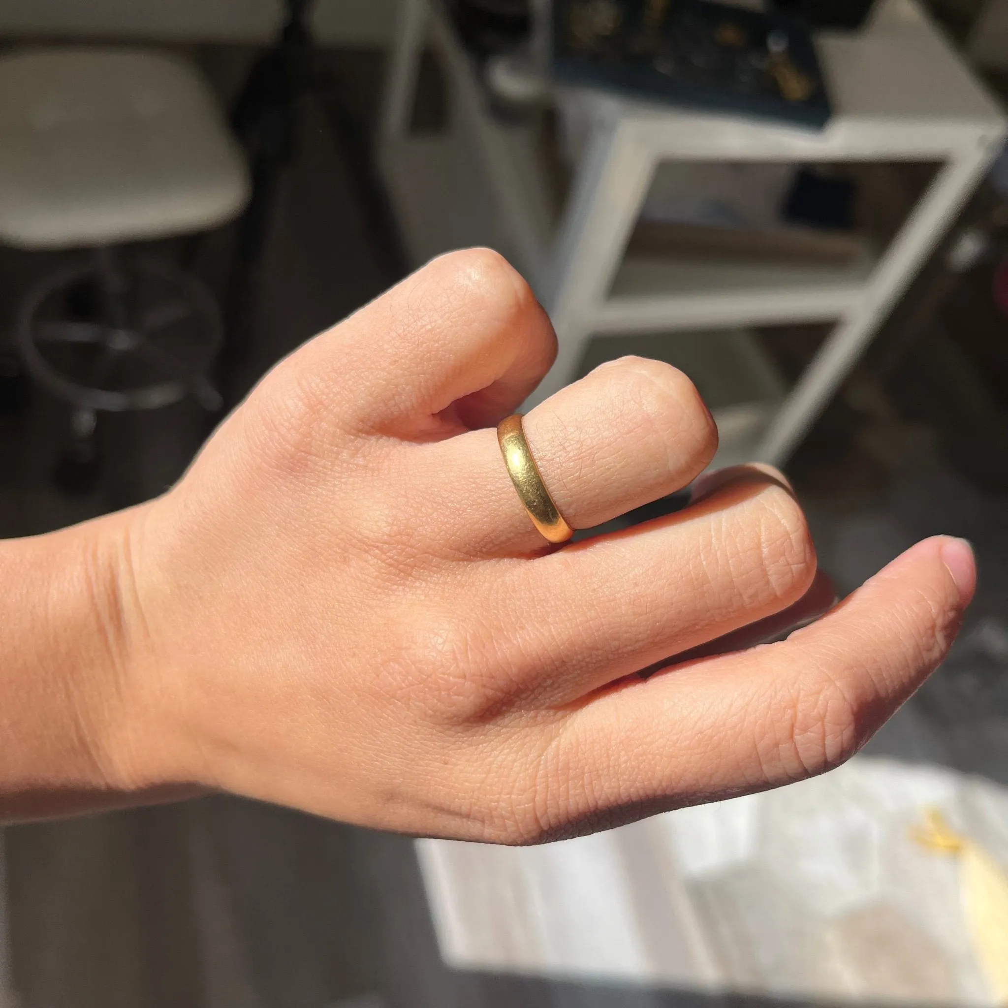 Antique 20kt Wedding Band, 3.65mm