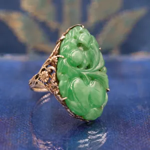 Antique Carved Jade Ring