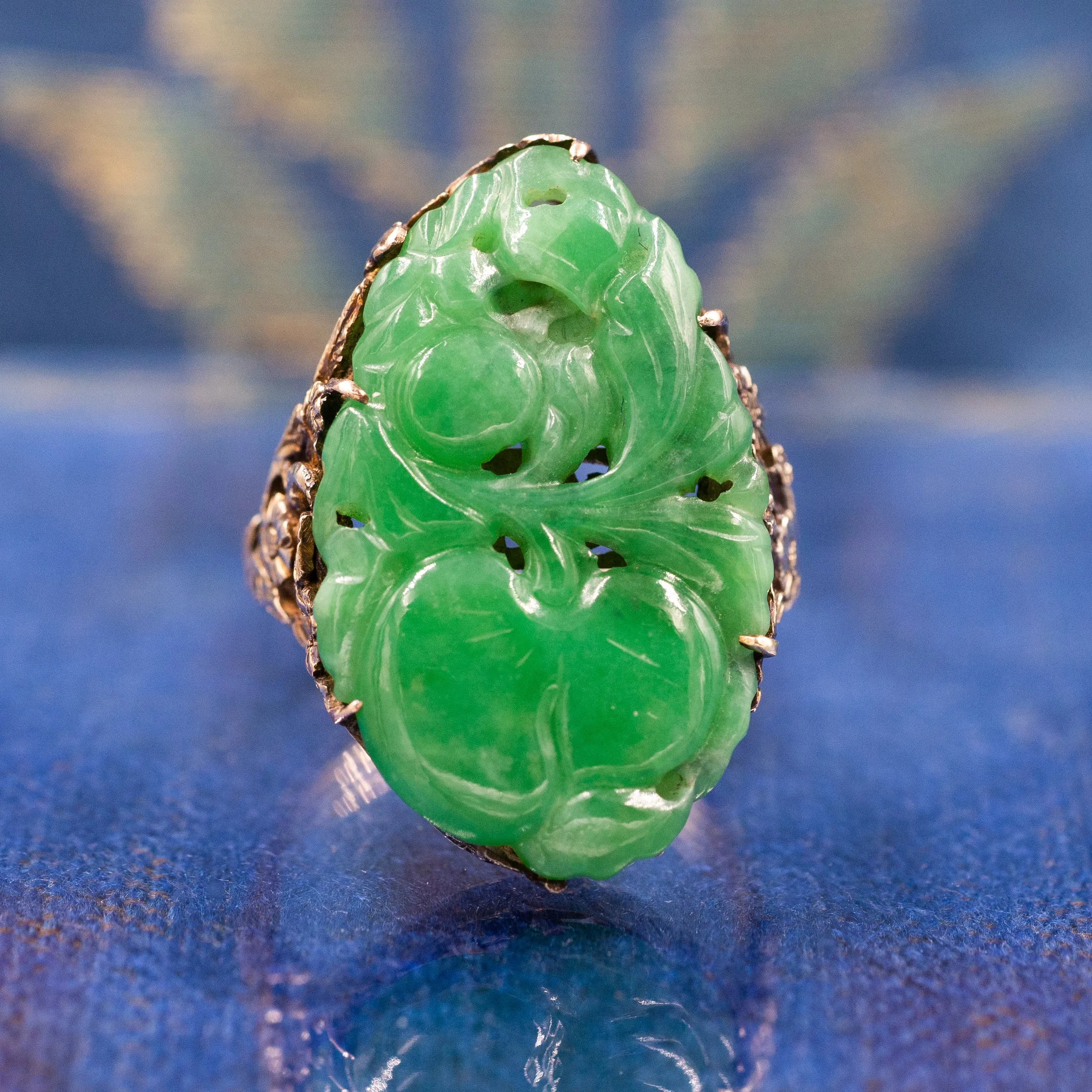 Antique Carved Jade Ring